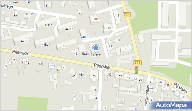 Góra Kalwaria, Pijarska, 44BL2, mapa Góra Kalwaria