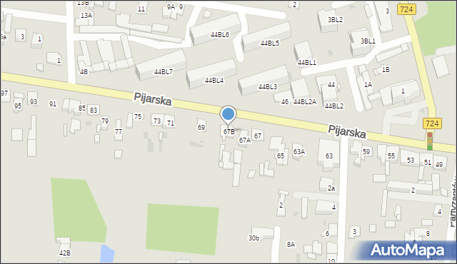 Góra Kalwaria, Pijarska, 67B, mapa Góra Kalwaria