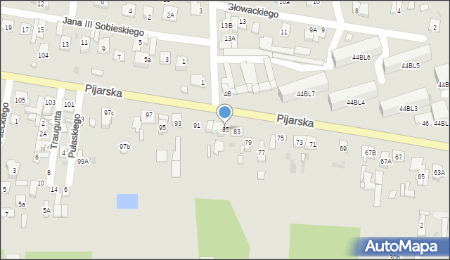 Góra Kalwaria, Pijarska, 85, mapa Góra Kalwaria