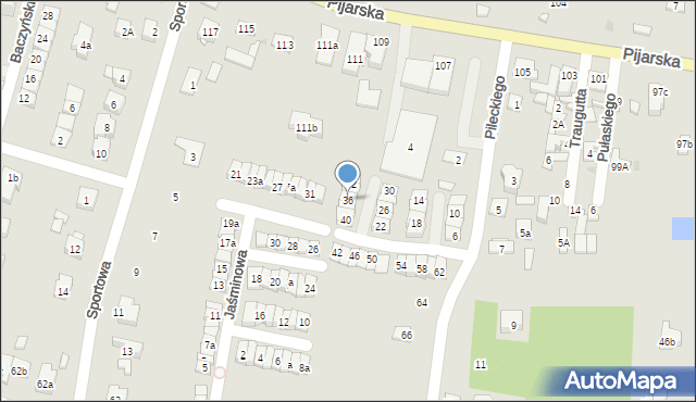 Góra Kalwaria, Pileckiego Witolda, rtm., 36, mapa Góra Kalwaria