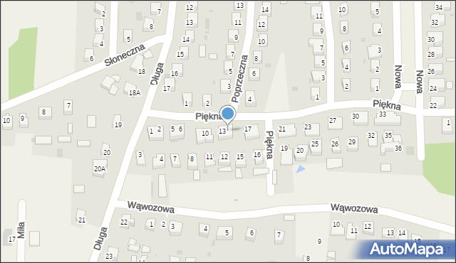 Góra Puławska, Piękna, 14, mapa Góra Puławska