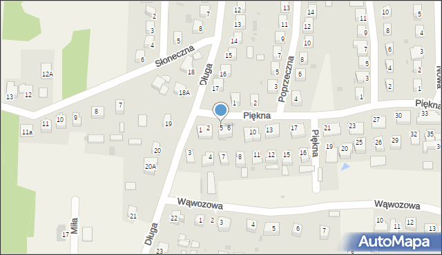 Góra Puławska, Piękna, 5, mapa Góra Puławska