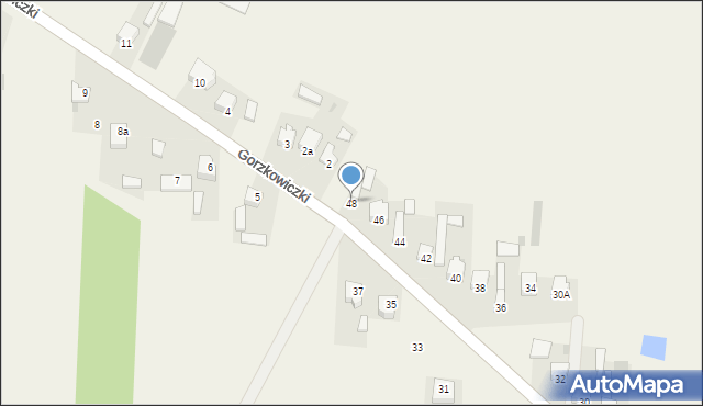 Gorzkowice, Piotrkowska, 48, mapa Gorzkowice