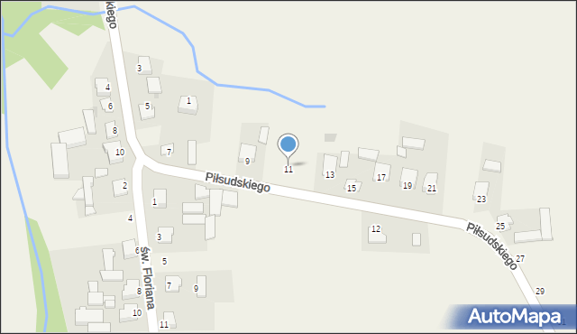 Górzno, Piłsudskiego Józefa, marsz., 11, mapa Górzno