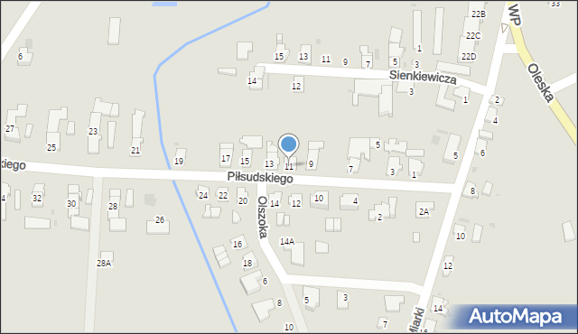 Gorzów Śląski, Piłsudskiego Józefa, marsz., 11, mapa Gorzów Śląski