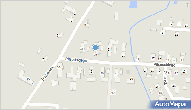 Gorzów Śląski, Piłsudskiego Józefa, marsz., 25, mapa Gorzów Śląski