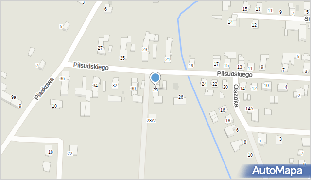 Gorzów Śląski, Piłsudskiego Józefa, marsz., 28, mapa Gorzów Śląski
