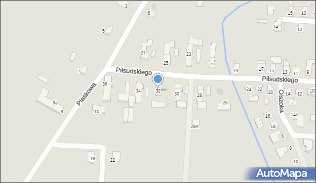 Gorzów Śląski, Piłsudskiego Józefa, marsz., 32, mapa Gorzów Śląski
