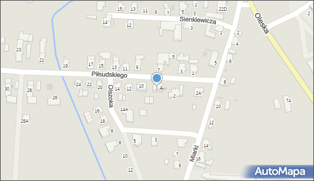 Gorzów Śląski, Piłsudskiego Józefa, marsz., 6/4, mapa Gorzów Śląski