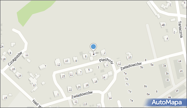 Gorzów Wielkopolski, Piechoty, 4, mapa Gorzów Wielkopolski