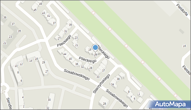 Gorzów Wielkopolski, Pileckiego Witolda, rtm., 15, mapa Gorzów Wielkopolski