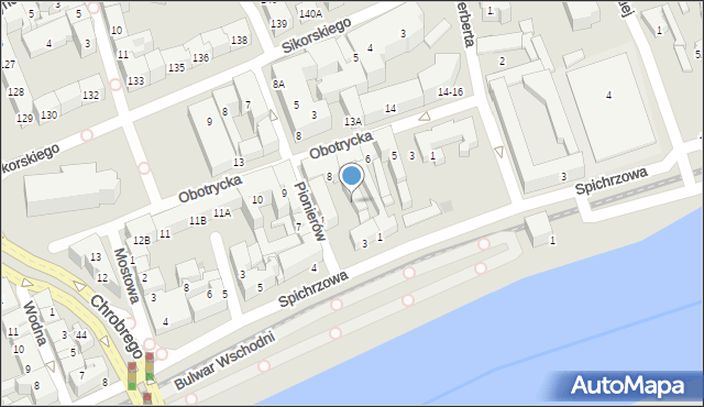 Gorzów Wielkopolski, Pionierów, 1b, mapa Gorzów Wielkopolski