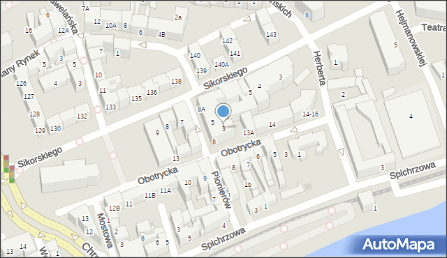 Gorzów Wielkopolski, Pionierów, 3, mapa Gorzów Wielkopolski