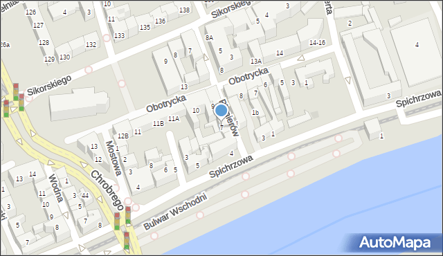 Gorzów Wielkopolski, Pionierów, 7, mapa Gorzów Wielkopolski