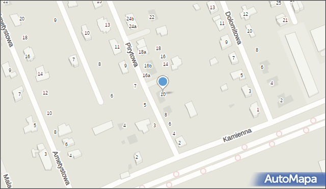 Gorzów Wielkopolski, Pirytowa, 10, mapa Gorzów Wielkopolski