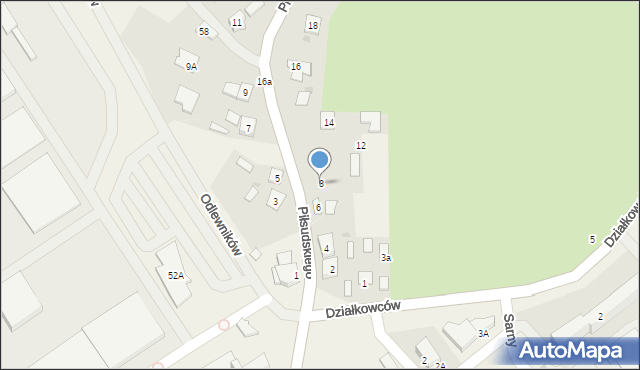 Gorzyce, Piłsudskiego Józefa, marsz., 8, mapa Gorzyce
