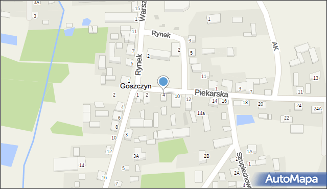 Goszczyn, Piekarska, 4, mapa Goszczyn