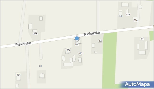 Goszczyn, Piekarska, 66c, mapa Goszczyn