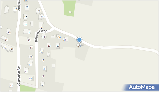Gowidlino, Piłsudskiego Józefa, marsz., 26, mapa Gowidlino