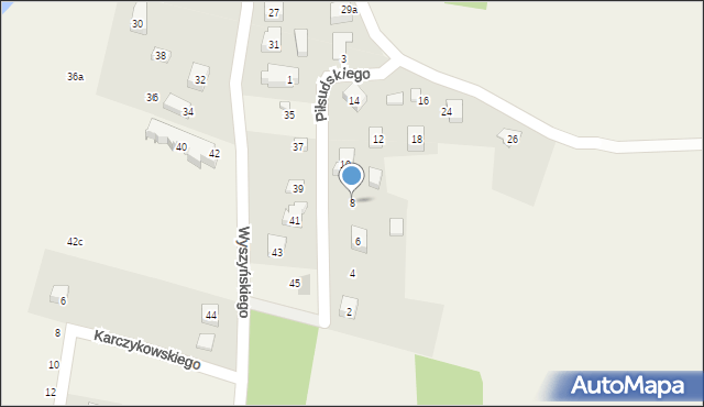 Gowidlino, Piłsudskiego Józefa, marsz., 8, mapa Gowidlino