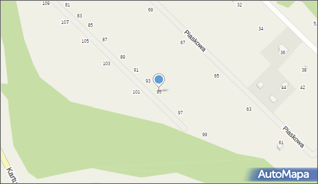 Grabówko, Piaskowa, 95, mapa Grabówko