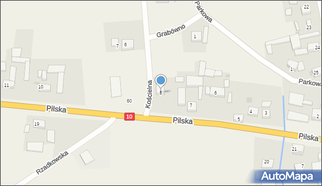 Grabówno, Pilska, 8, mapa Grabówno