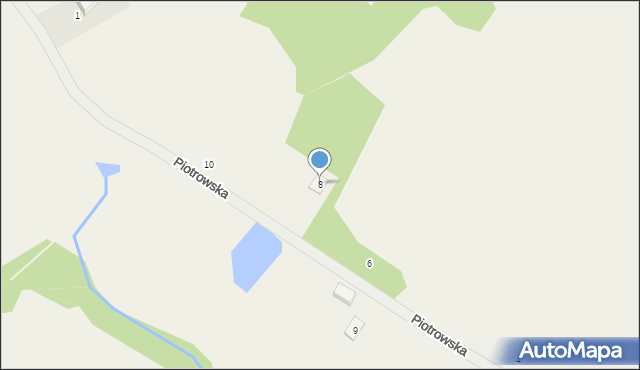 Grabowska Huta, Piotrowska, 8, mapa Grabowska Huta