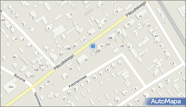 Grajewo, Piłsudskiego Józefa, marsz., 22, mapa Grajewo