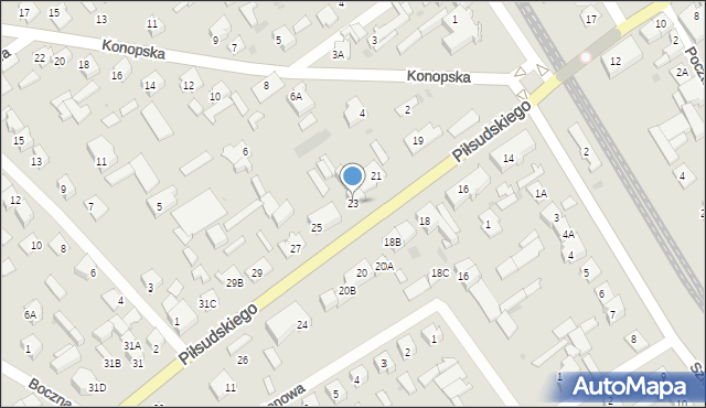 Grajewo, Piłsudskiego Józefa, marsz., 23, mapa Grajewo