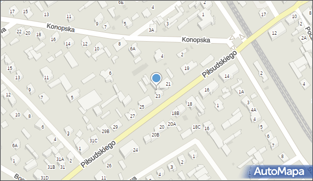 Grajewo, Piłsudskiego Józefa, marsz., 23A, mapa Grajewo