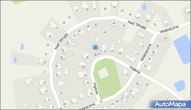 Grębocin, Piękna, 34, mapa Grębocin