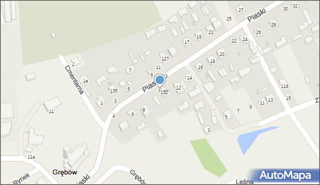 Grębów, Piaski, 10, mapa Grębów