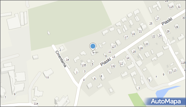 Grębów, Piaski, 7, mapa Grębów
