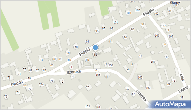 Grębów, Piaski, 82, mapa Grębów