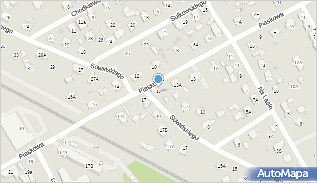 Grodzisk Mazowiecki, Piaskowa, 15, mapa Grodzisk Mazowiecki