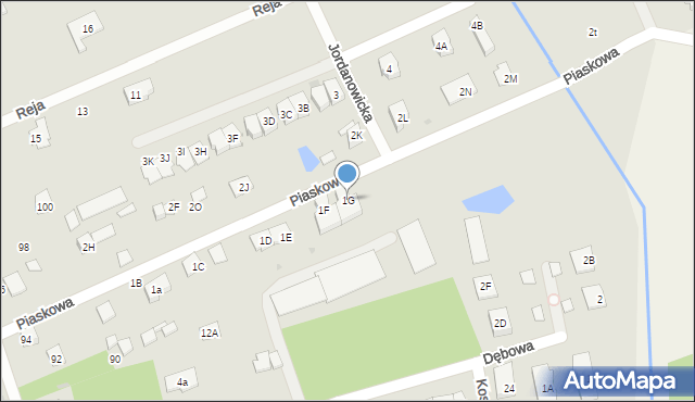 Grodzisk Mazowiecki, Piaskowa, 1G, mapa Grodzisk Mazowiecki