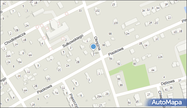 Grodzisk Mazowiecki, Piaskowa, 2, mapa Grodzisk Mazowiecki