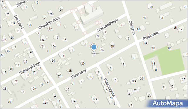 Grodzisk Mazowiecki, Piaskowa, 2C, mapa Grodzisk Mazowiecki