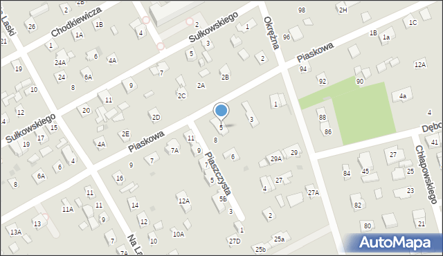 Grodzisk Mazowiecki, Piaskowa, 5, mapa Grodzisk Mazowiecki