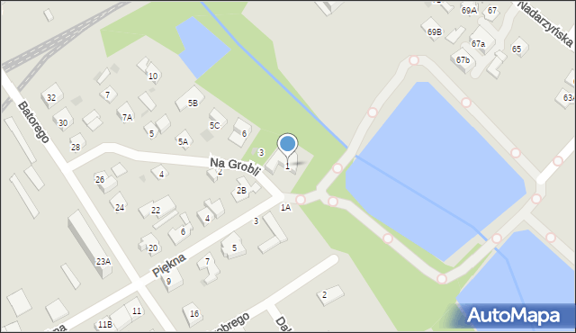 Grodzisk Mazowiecki, Piękna, 1, mapa Grodzisk Mazowiecki