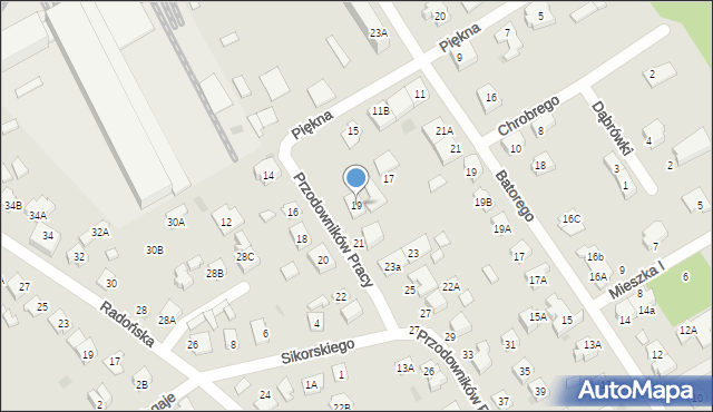 Grodzisk Mazowiecki, Piękna, 19, mapa Grodzisk Mazowiecki