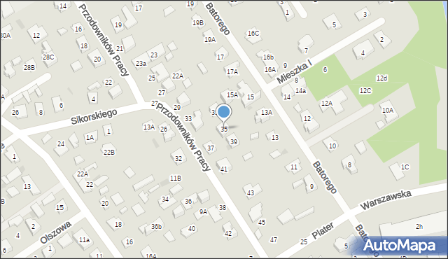 Grodzisk Mazowiecki, Piękna, 35, mapa Grodzisk Mazowiecki