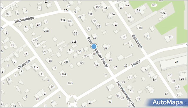 Grodzisk Mazowiecki, Piękna, 38, mapa Grodzisk Mazowiecki