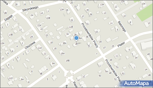 Grodzisk Mazowiecki, Piękna, 40, mapa Grodzisk Mazowiecki