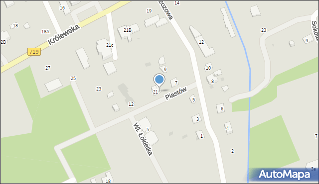 Grodzisk Mazowiecki, Piastów, 4, mapa Grodzisk Mazowiecki