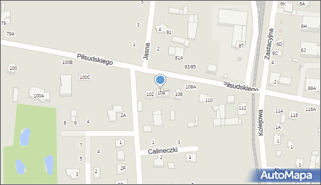 Grójec, Piłsudskiego Józefa, marsz., 104, mapa Grójec