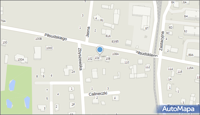 Grójec, Piłsudskiego Józefa, marsz., 106, mapa Grójec