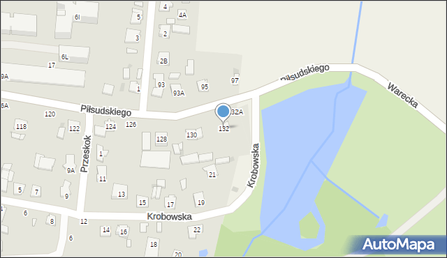 Grójec, Piłsudskiego Józefa, marsz., 132, mapa Grójec