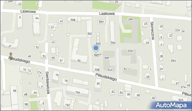 Grójec, Piłsudskiego Józefa, marsz., 59D, mapa Grójec