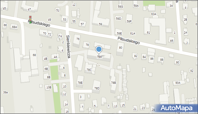 Grójec, Piłsudskiego Józefa, marsz., 78A, mapa Grójec